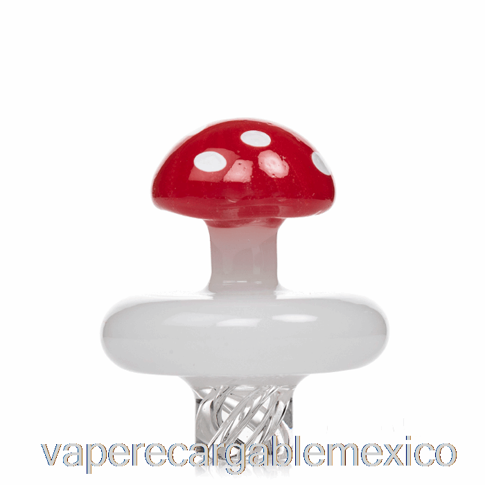 Vape Recargable Mj Arsenal Hongo Spinner Carb Cap Rojo Blanco
